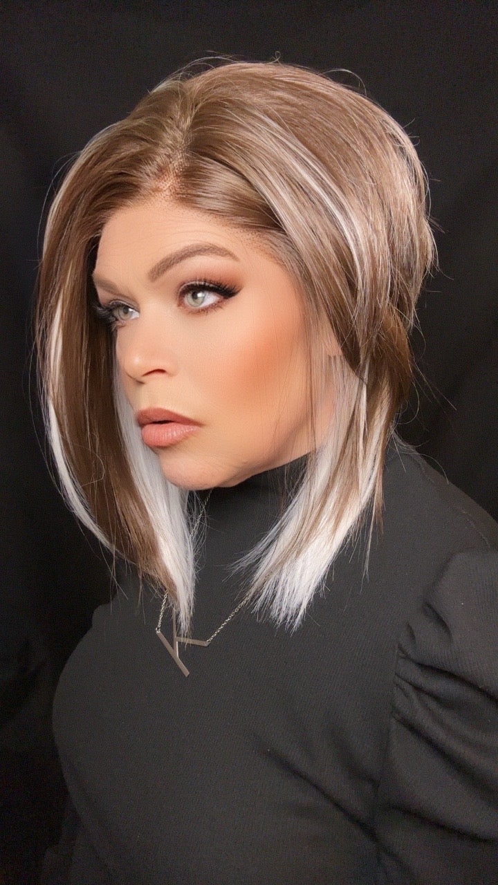 LILY White Ribbon Brunette