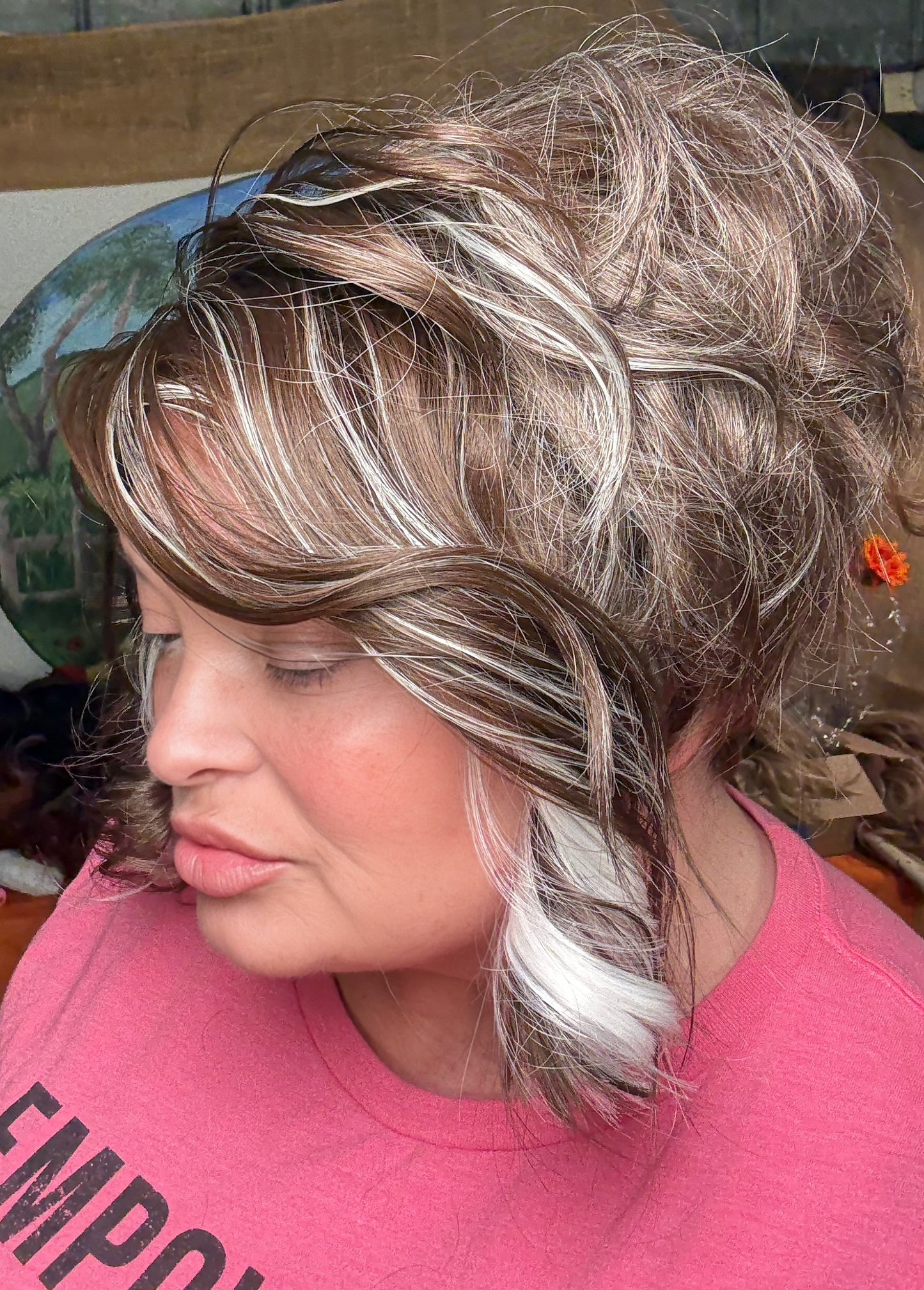 LILY White Ribbon Brunette