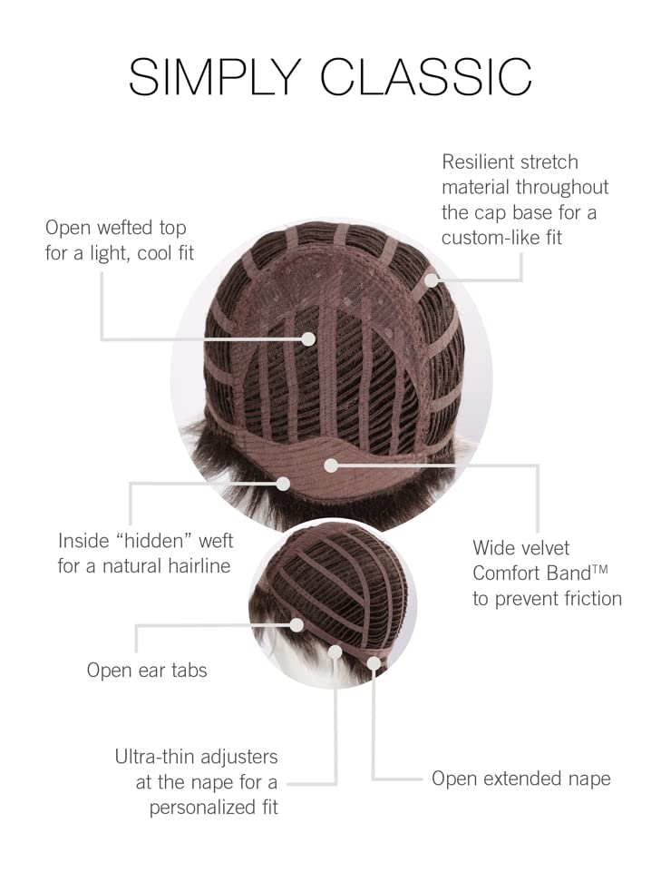 GABOR Keep It Classy Chic Layered Short Cut Wig by Hairuwear, Average Cap - GF17-23SS Iced Latte Macchiato