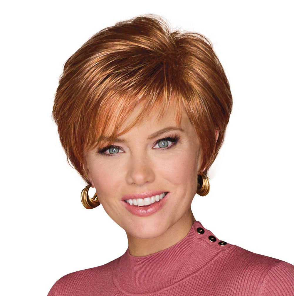 GABOR Keep It Classy Chic Layered Short Cut Wig by Hairuwear, Average Cap - GF17-23SS Iced Latte Macchiato