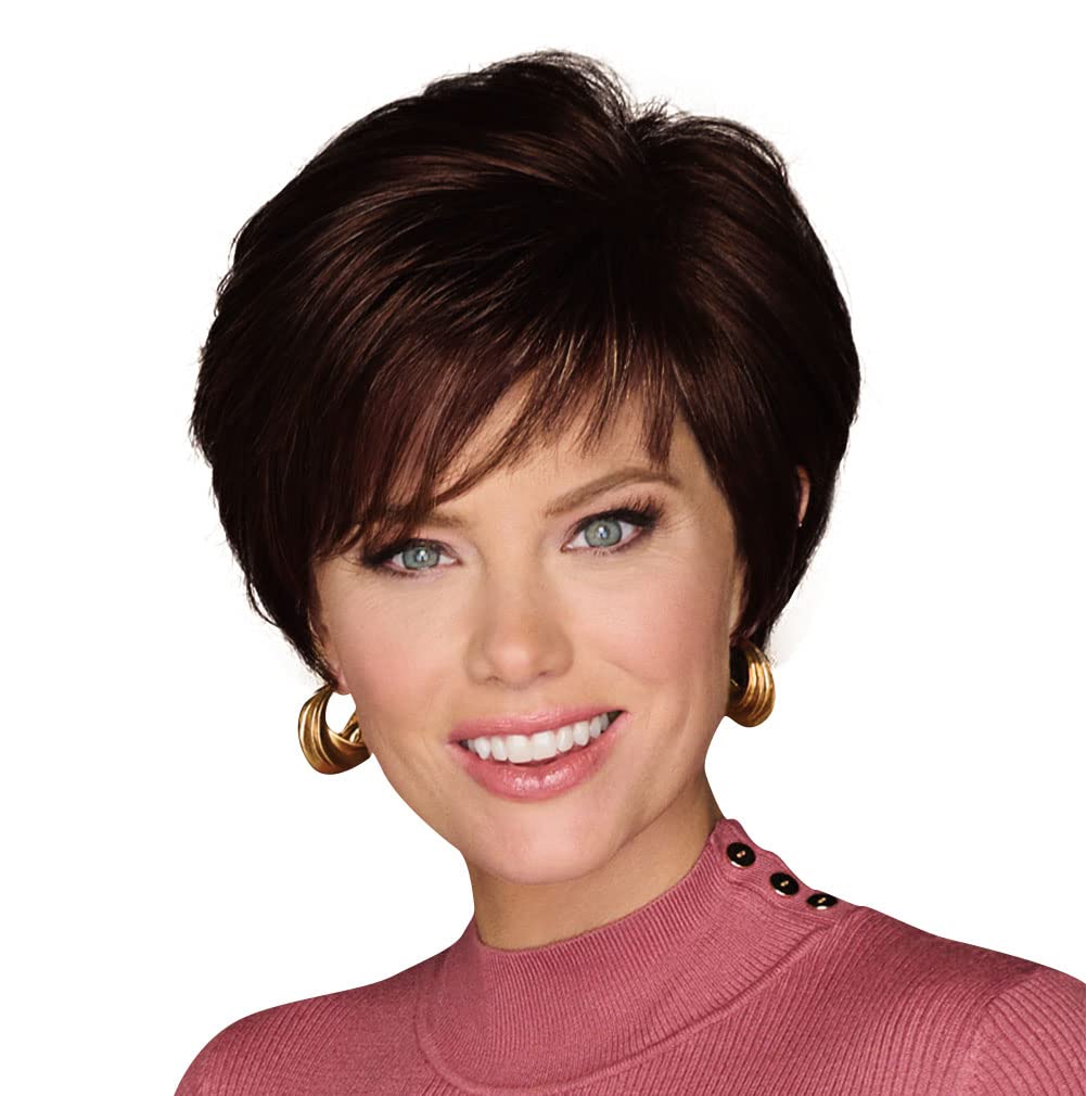 GABOR Keep It Classy Chic Layered Short Cut Wig by Hairuwear, Average Cap - GF17-23SS Iced Latte Macchiato