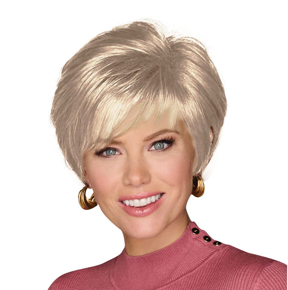 GABOR Keep It Classy Chic Layered Short Cut Wig by Hairuwear, Average Cap - GF17-23SS Iced Latte Macchiato