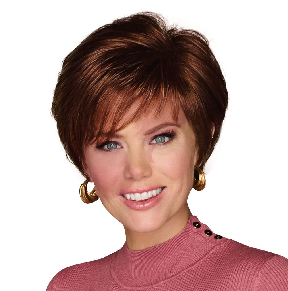 GABOR Keep It Classy Chic Layered Short Cut Wig by Hairuwear, Average Cap - GF17-23SS Iced Latte Macchiato