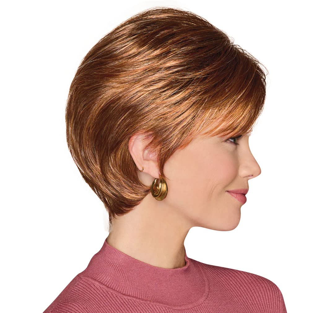 GABOR Keep It Classy Chic Layered Short Cut Wig by Hairuwear, Average Cap - GF17-23SS Iced Latte Macchiato
