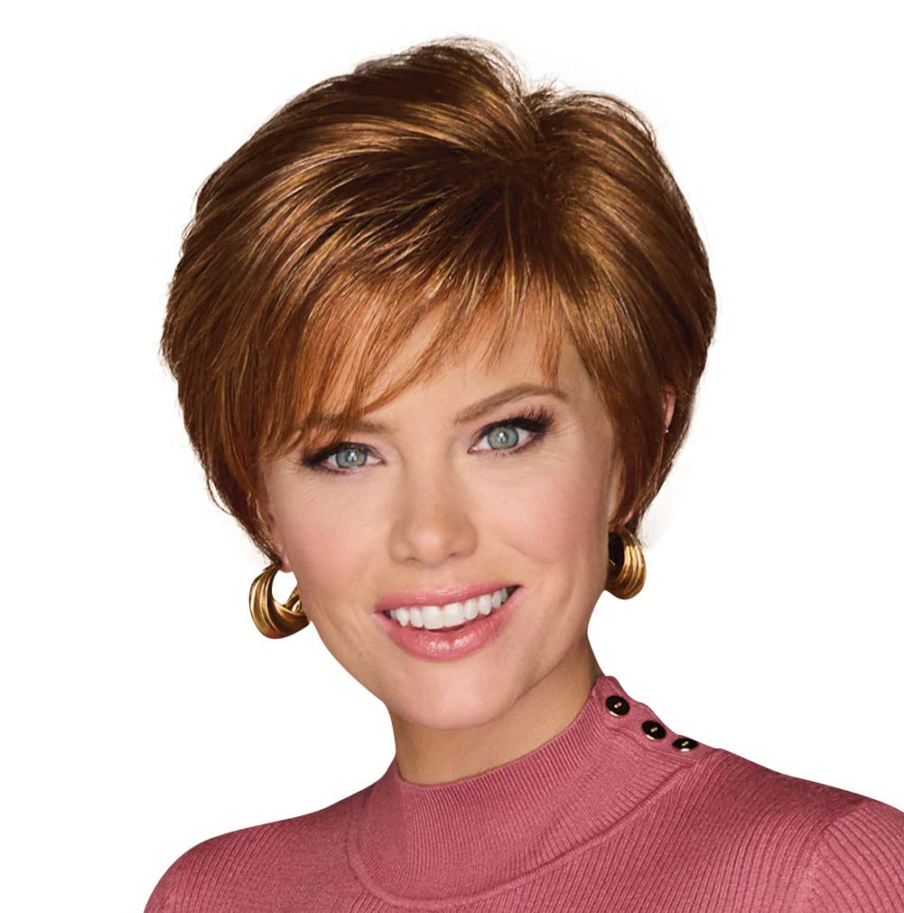 GABOR Keep It Classy Chic Layered Short Cut Wig by Hairuwear, Average Cap - GF17-23SS Iced Latte Macchiato