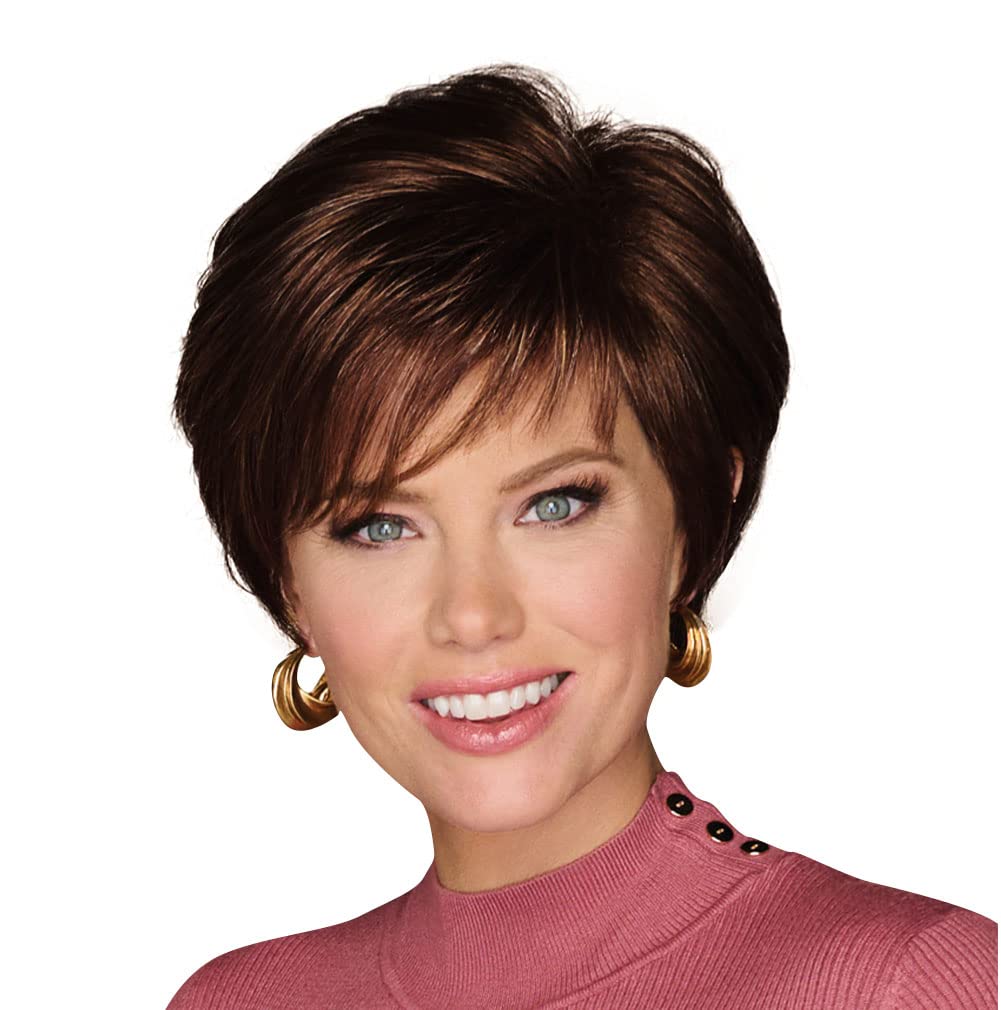 GABOR Keep It Classy Chic Layered Short Cut Wig by Hairuwear, Average Cap - GF17-23SS Iced Latte Macchiato