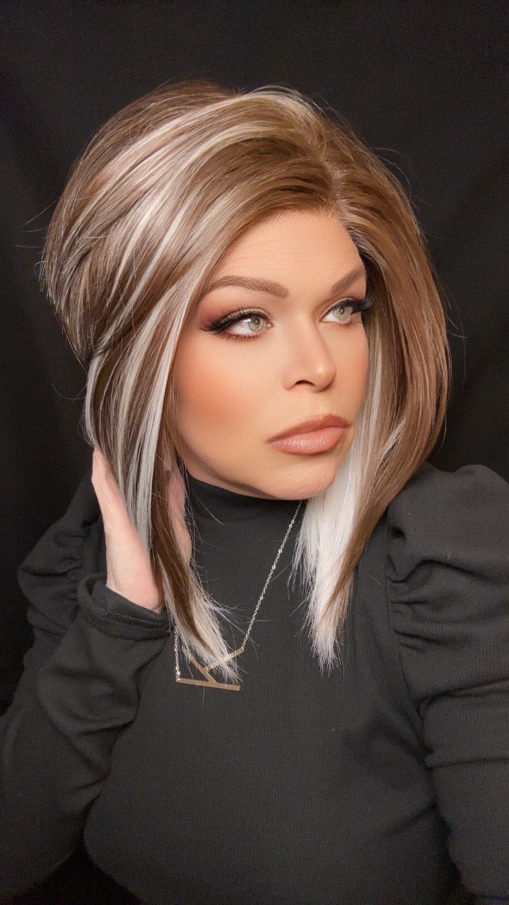 LILY White Ribbon Brunette