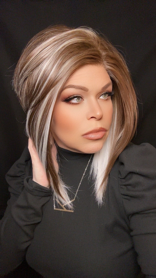 LILY White Ribbon Brunette