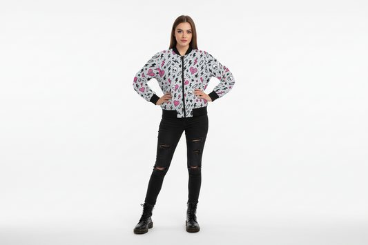 Ashen Chaos Bomber Jacket