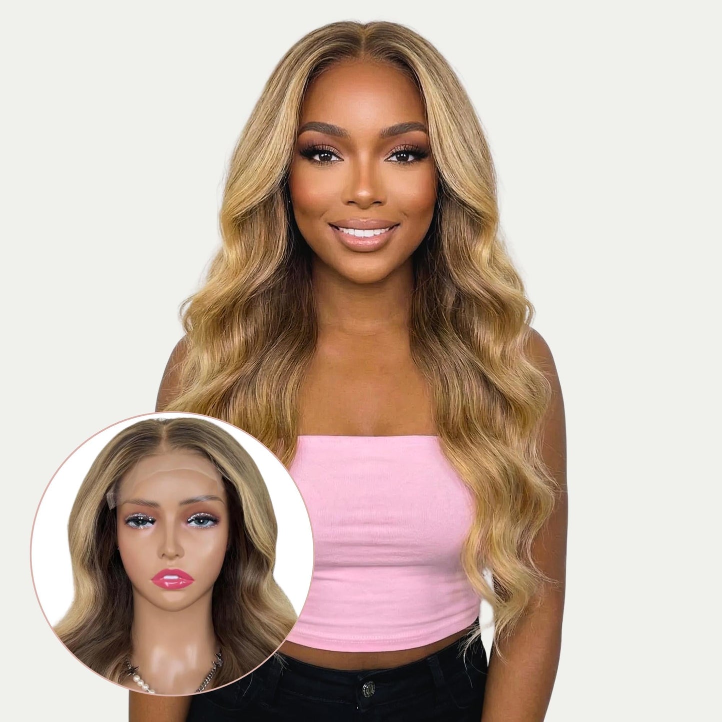 Aubrey Glueless 5x5 HD Lace Professionally Colored 100% Human Hair Closure Wig
