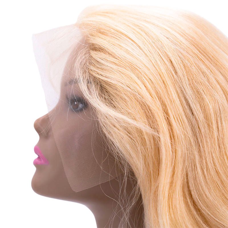 Blonde Body Wave 13x4 Transparent Lace Front Human Hair Wig