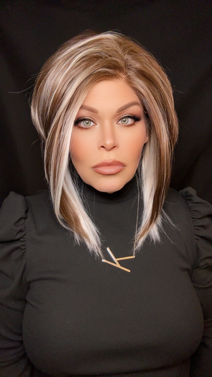 LILY White Ribbon Brunette