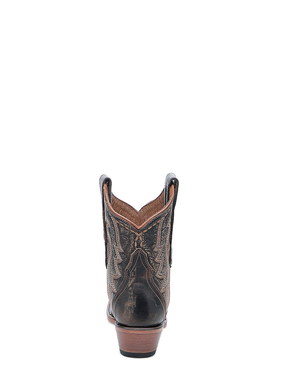 L6240 - WOMEN'S EMBROIDERY CHOCOLATE ANKLE SNIP TOE CIRCLE G COWBOY BOOT