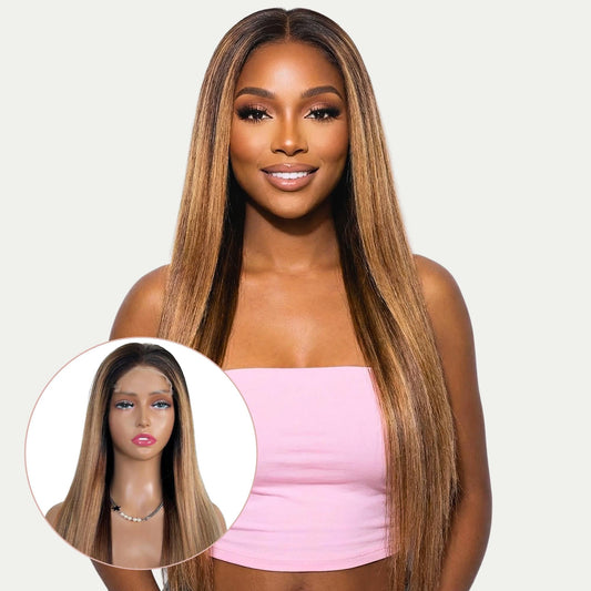 Layla Glueless 5x5 HD Lace Professionally Colored 100% Human Hair Closure Wig